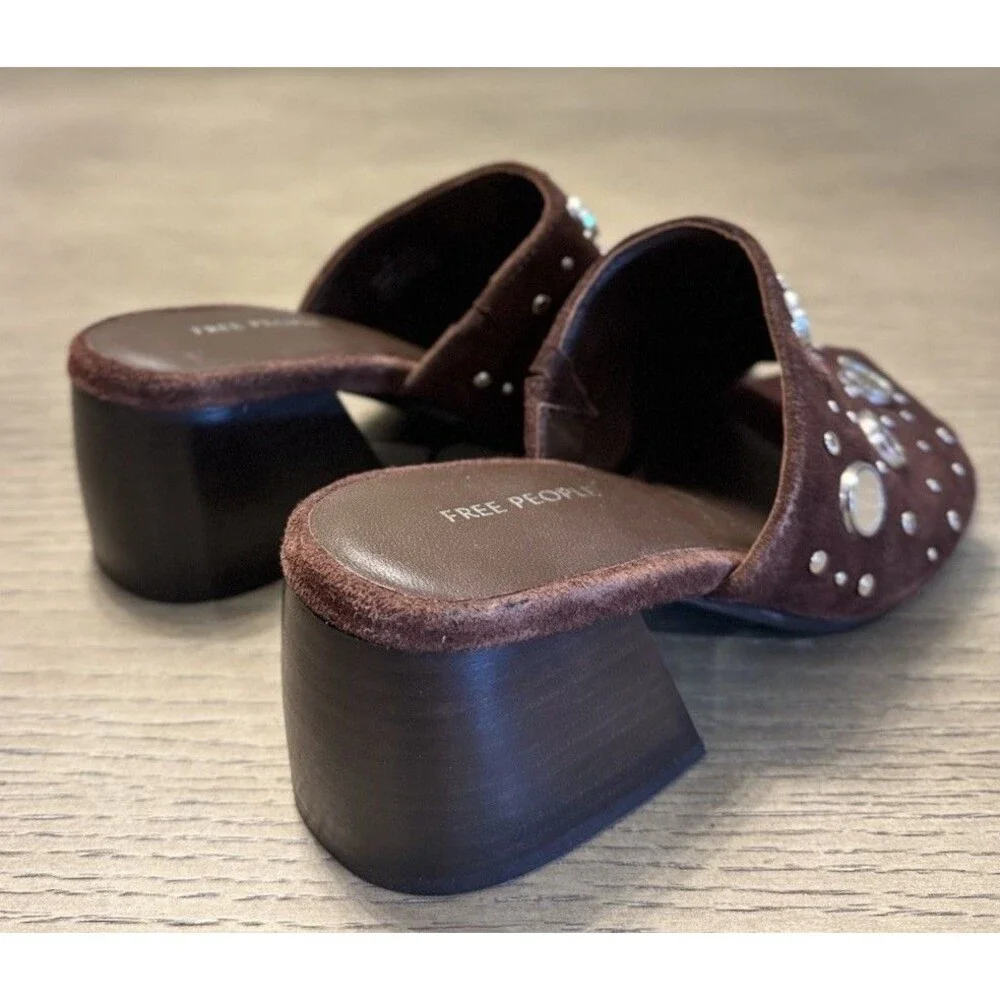 FREE PEOPLE Brown Mirage Mules. Sizes 6, 7 ,8